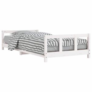 vidaXL feh&eacute;r t&ouml;m&ouml;r fenyőfa gyerek&aacute;gykeret 90 x 200 cm