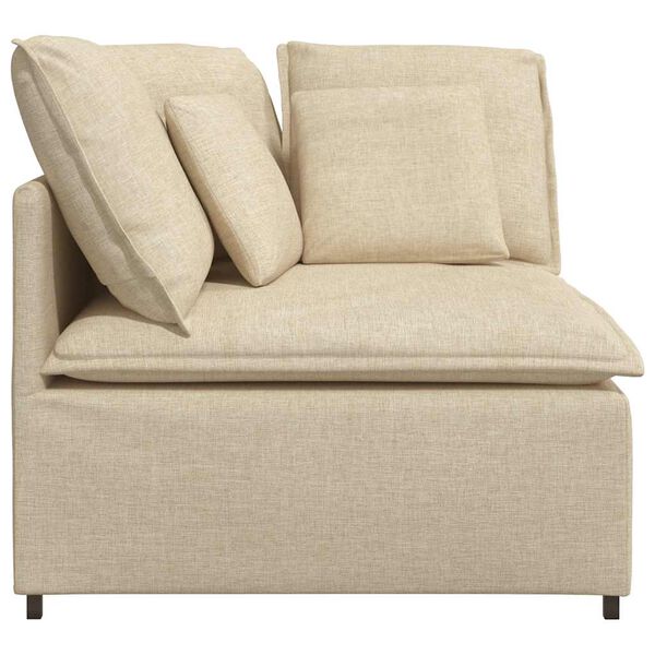 vidaXL kr&eacute;m modul&aacute;ris kanap&eacute; sarokmodul p&aacute;rn&aacute;kkal 100 cm