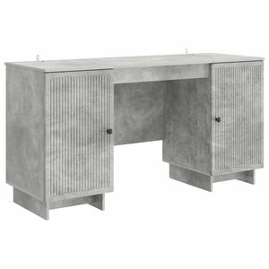 vidaXL Asztal Betonsz&uuml;rke Szerelt Fa 142,5 x 50 x 75 cm