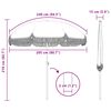 vidaXL Tengerparti napernyő S&aacute;rga &eacute;s Feh&eacute;r 205 x 205 x 210 cm