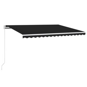 vidaXL antracitsz&uuml;rke k&eacute;zzel kih&uacute;zhat&oacute; napellenző 400 x 350 cm