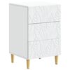 vidaXL &Eacute;jjeli asztal Feh&eacute;r 43 x 39,5 x 66,5 cm Szerelt Fa