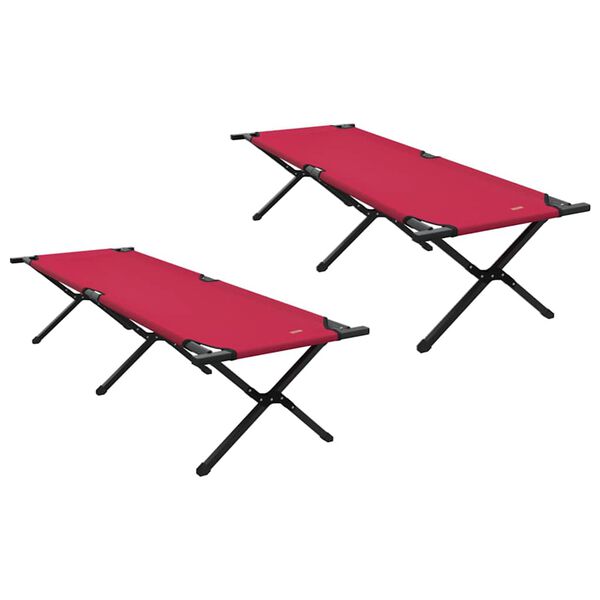 vidaXL &Ouml;sszecsukhat&oacute; Kemping &Aacute;gy 2 pcs Piros 193 x 69 x 45 cm