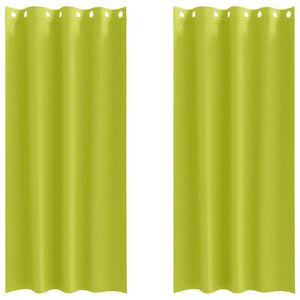 vidaXL Fekete F&uuml;gg&ouml;ny Gyűrűkkel 2 db Z&ouml;ld 225 x 140 cm Poli&eacute;szter