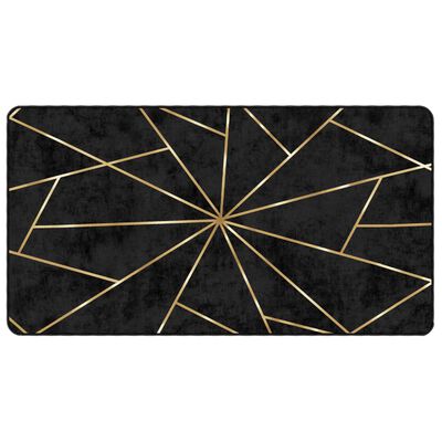 vidaXL fekete-arany mosható csúszásgátló szőnyeg 80 x 150 cm