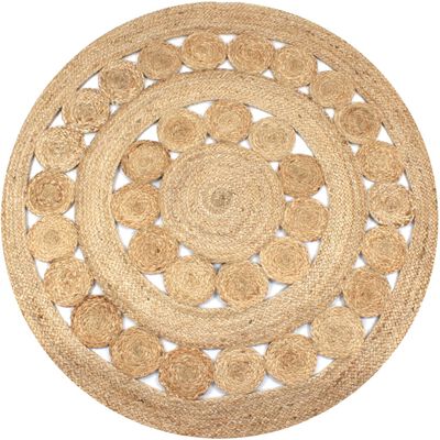 vidaXL kör alakú, fonott juta szőnyeg 150 cm