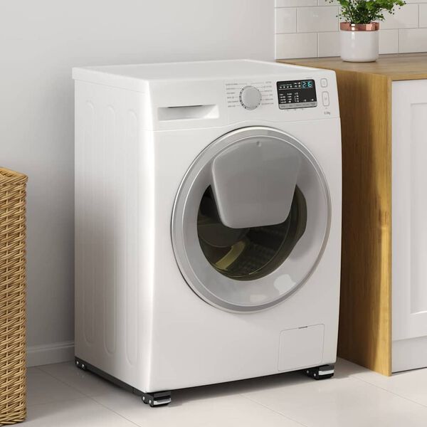 vidaXL Mosógépállvány 2 pcs Fekete 72 x 5 x 4.5 cm Acél