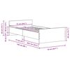 vidaXL kézműves tölgy szerelt fa ágykeret matrac nélkül 75x190 cm