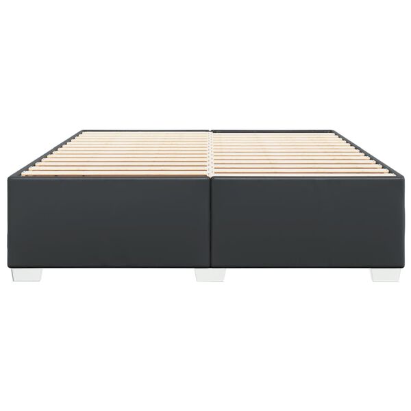 vidaXL fekete műbőr &aacute;gykeret 180x200 cm