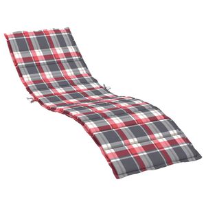 vidaXL piros kock&aacute;s oxford sz&ouml;vet napoz&oacute;&aacute;gy p&aacute;rna 200 x 50 x 3 cm