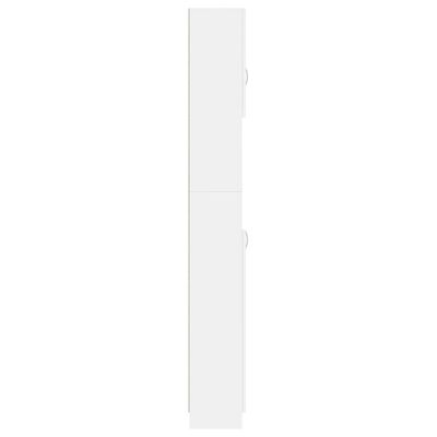 vidaXL fehér forgácslap fürdőszobaszekrény 32 x 25,5 x 190 cm