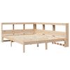 vidaXL tömör fenyőfa könyvespolcos ágy matrac nélkül 160 x 200 cm