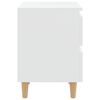 vidaXL 2 db fehér éjjeliszekrény tömör fenyőfa lábakkal 40x35x50 cm