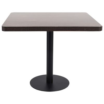 vidaXL sötétbarna MDF bisztróasztal 80 x 80 cm
