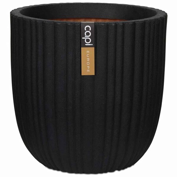 Capi Urban Tube KBLT933 fekete tojás alakú virágtartó 43 x 41 cm