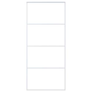 vidaXL feh&eacute;r matt ESG &uuml;veg &eacute;s alum&iacute;nium tol&oacute;ajt&oacute; 90x205 cm