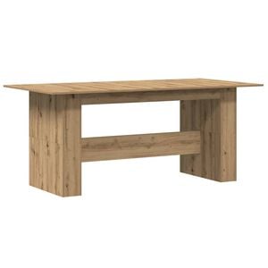 vidaXL k&eacute;zműves t&ouml;lgy sz&iacute;nű szerelt fa &eacute;tkezőasztal 180x90x76 cm