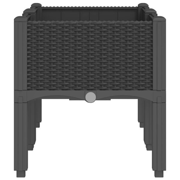 vidaXL fekete PP r&aacute;csos kerti &uuml;ltetől&aacute;da 80 x 40 x 42 cm