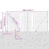 vidaXL Kerítés oszlopokkal Szürke 1.5 x 10 m Acél