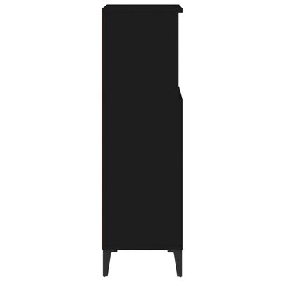 vidaXL fekete szerelt fa fürdőszobaszekrény 30 x 30 x 100 cm