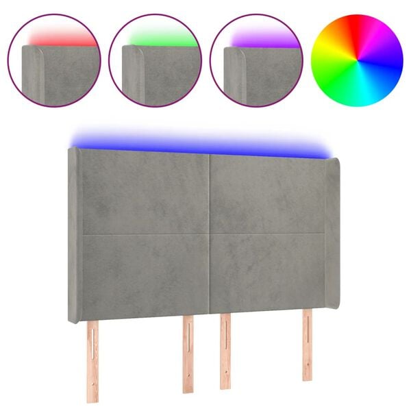 vidaXL vil&aacute;gossz&uuml;rke b&aacute;rsony LED-es fejt&aacute;mla 147x16x118/128 cm