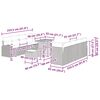 vidaXL Kerti Kanapé Szett 11 pcs Fekete és Krém 90 x 55 x 71 cm