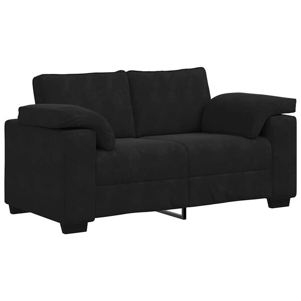 vidaXL fekete b&aacute;rsony loveseat kanap&eacute; 160x77x82 cm