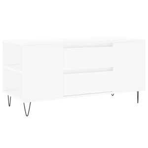 vidaXL feh&eacute;r szerelt fa doh&aacute;nyz&oacute;asztal 102x44,5x50 cm