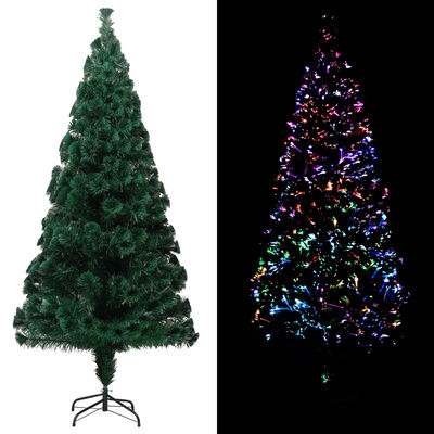 vidaXL zöld száloptikás műkarácsonyfa állvánnyal 240 cm