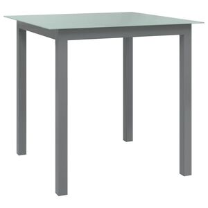 vidaXL vil&aacute;gossz&uuml;rke alum&iacute;nium &eacute;s &uuml;veg kerti asztal 80 x 80 x 74 cm