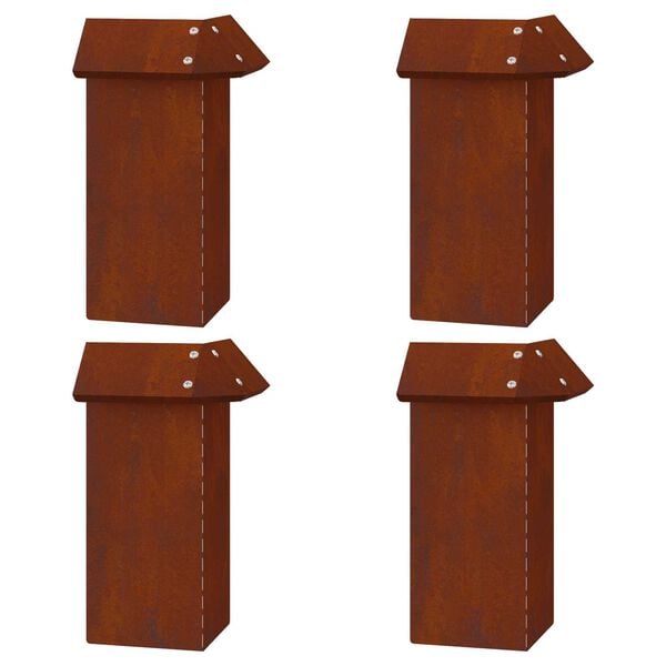 vidaXL Csiga ker&iacute;t&eacute;sek 8 pcs Rozsd&aacute;s Időj&aacute;r&aacute;s&aacute;ll&oacute; ac&eacute;l