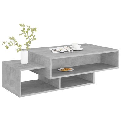 vidaXL betonszürke forgácslap dohányzóasztal 105 x 55 x 32 cm