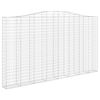 vidaXL &iacute;ves horganyzott vas gabion kos&aacute;r 400x30x220/240 cm