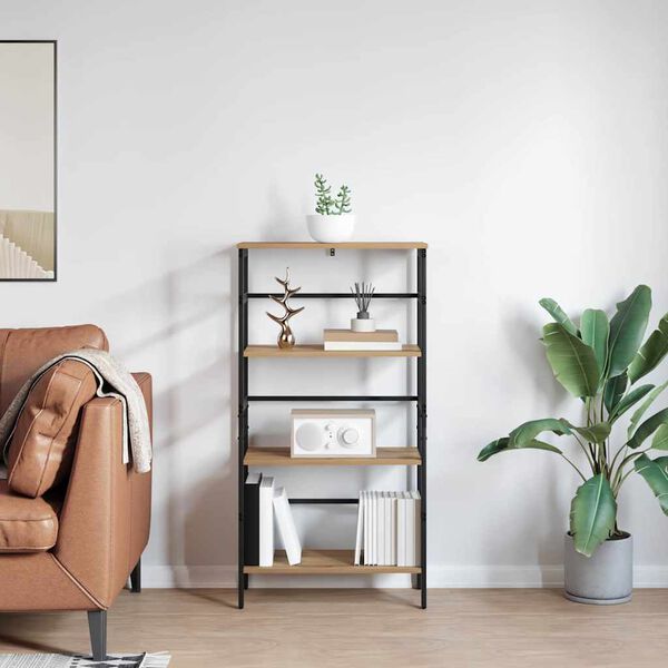 vidaXL K&ouml;nyvespolc Artisan t&ouml;lgy 60 x 29,5 x 115 cm Faanyag