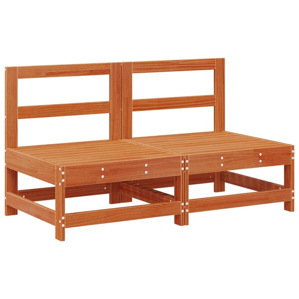 vidaXL Kerti K&ouml;z&eacute;pső Kanap&eacute; T&ouml;m&ouml;r fenyő Viaszbarna