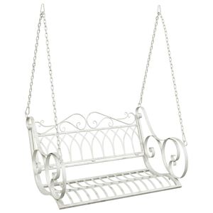 vidaXL Hinta Pad Ac&eacute;l 109 x 75 x 59 cm Antik feh&eacute;r