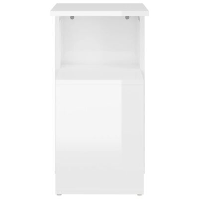 vidaXL magasfényű fehér forgácslap kisasztal 36 x 30 x 56 cm