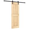vidaXL Cs&uacute;sz&oacute; ajt&oacute; Term&eacute;szetes &eacute;s Fekete 70 x 210 cm Szil&aacute;rd Fenyőfa