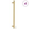 vidaXL 5 db aranysz&iacute;nű rozsdamentes ac&eacute;l szekr&eacute;nyfoganty&uacute; 480 mm