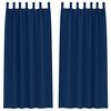 vidaXL Fekete F&uuml;gg&ouml;ny Gyűrűkkel 2 pcs S&ouml;t&eacute;t k&eacute;k 225 x 140 cm