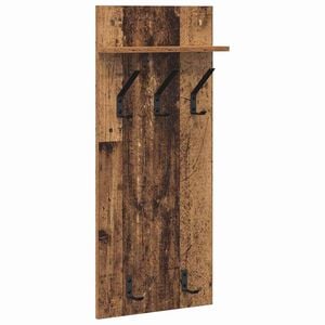 vidaXL Fali Kab&aacute;thorog Falra szerelhető &Ouml;reg fa 40 x 10 x 90 cm