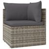 vidaXL sz&uuml;rke polyrattan kerti sarokkanap&eacute; p&aacute;rn&aacute;val 57 x 57 x 56 cm