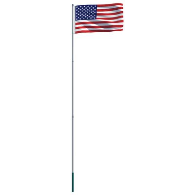 vidaXL amerikai zászló alumíniumrúddal 6 m