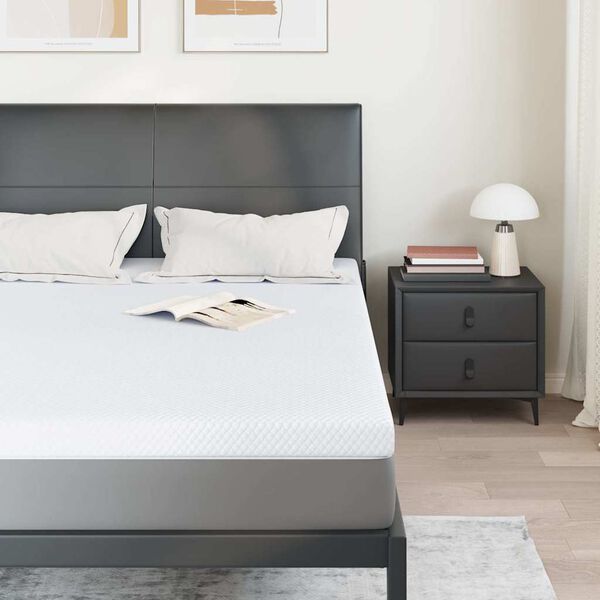 vidaXL Matrac topper Feh&eacute;r 140 x 190 cm Jacquard Sz&ouml;vet