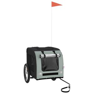 vidaXL fekete-sz&uuml;rke oxford sz&ouml;vet &eacute;s vas kis&aacute;llatsz&aacute;ll&iacute;t&oacute; ut&aacute;nfut&oacute;