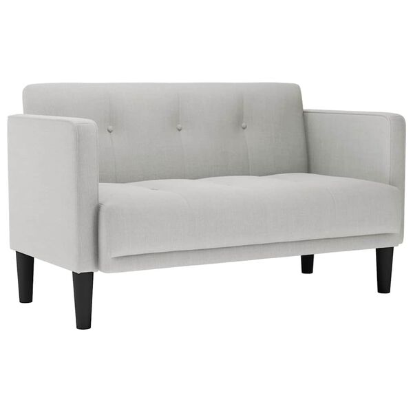 vidaXL felhősz&uuml;rke sz&ouml;vet loveseat kanap&eacute; 111 cm