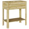 vidaXL Magas Vir&aacute;gcser&eacute;p Barna 85,5 x 46,5 x 96 cm Impregn&aacute;lt Fenyőfa