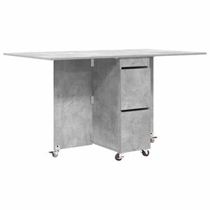 vidaXL &Eacute;tkezőasztal 140 x 80 x 77 cm Szerelt Fa Betonsz&uuml;rke