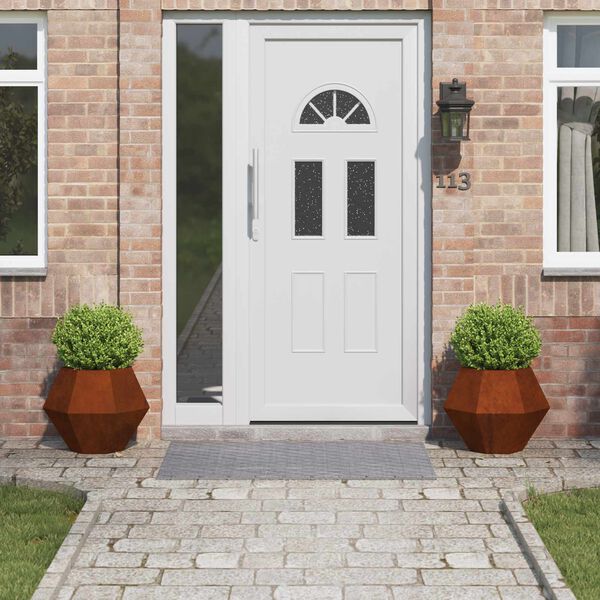 vidaXL N&ouml;v&eacute;nytart&oacute; 2 pcs Rozsd&aacute;s 50 x 50 x 40 cm Időj&aacute;r&aacute;s&aacute;ll&oacute; ac&eacute;l