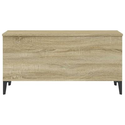 vidaXL sonoma-tölgyszínű szerelt fa dohányzóasztal 90x44,5x45 cm